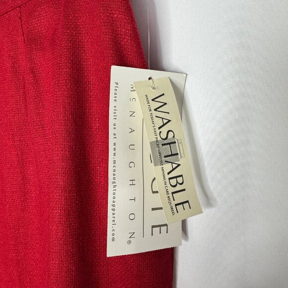 NWT Linen Blend Red Capri Pants by Maggie McNaughton Size 1X Summer‎ Vacation - Picture 6 of 8